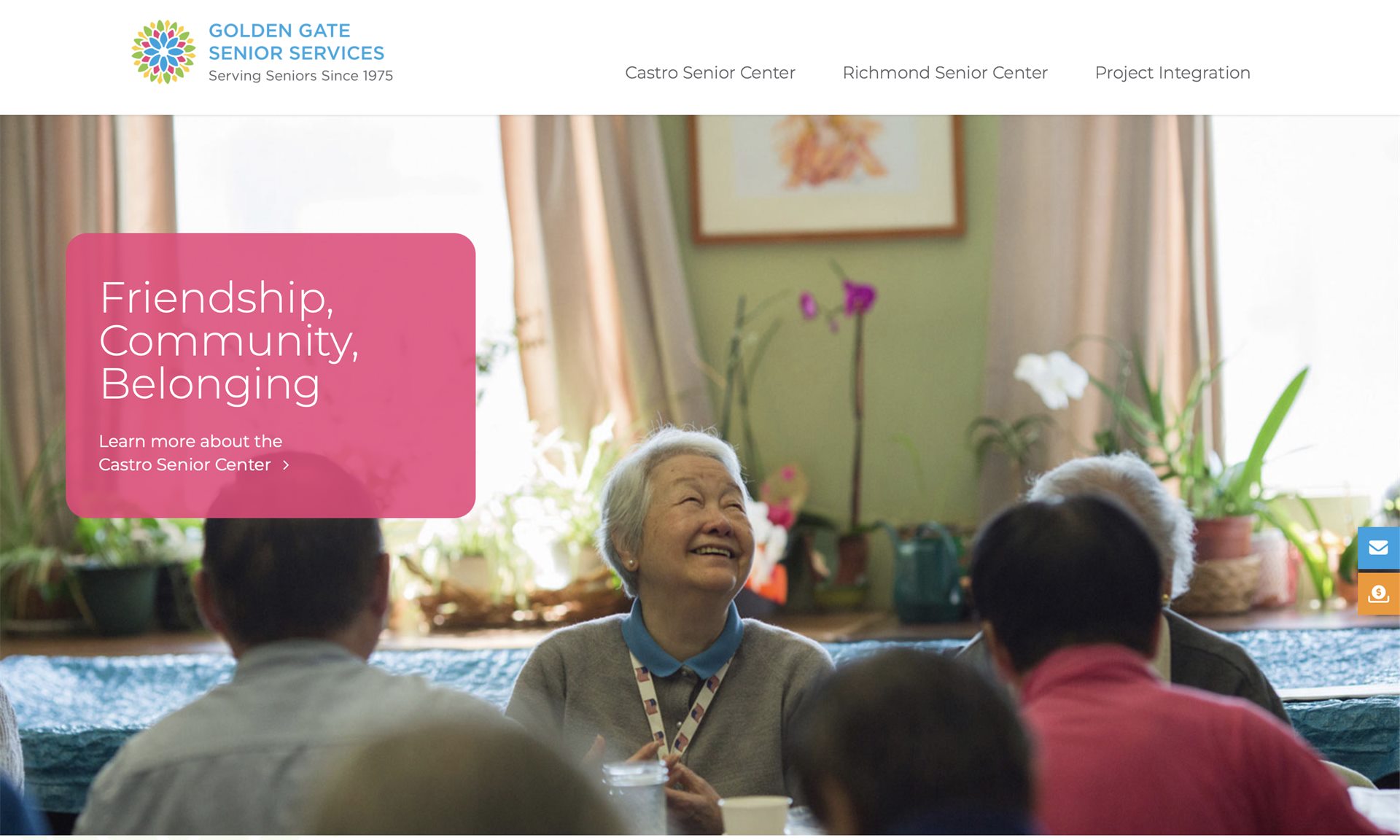 Golden Gate Senior Services website designed by James Crafted